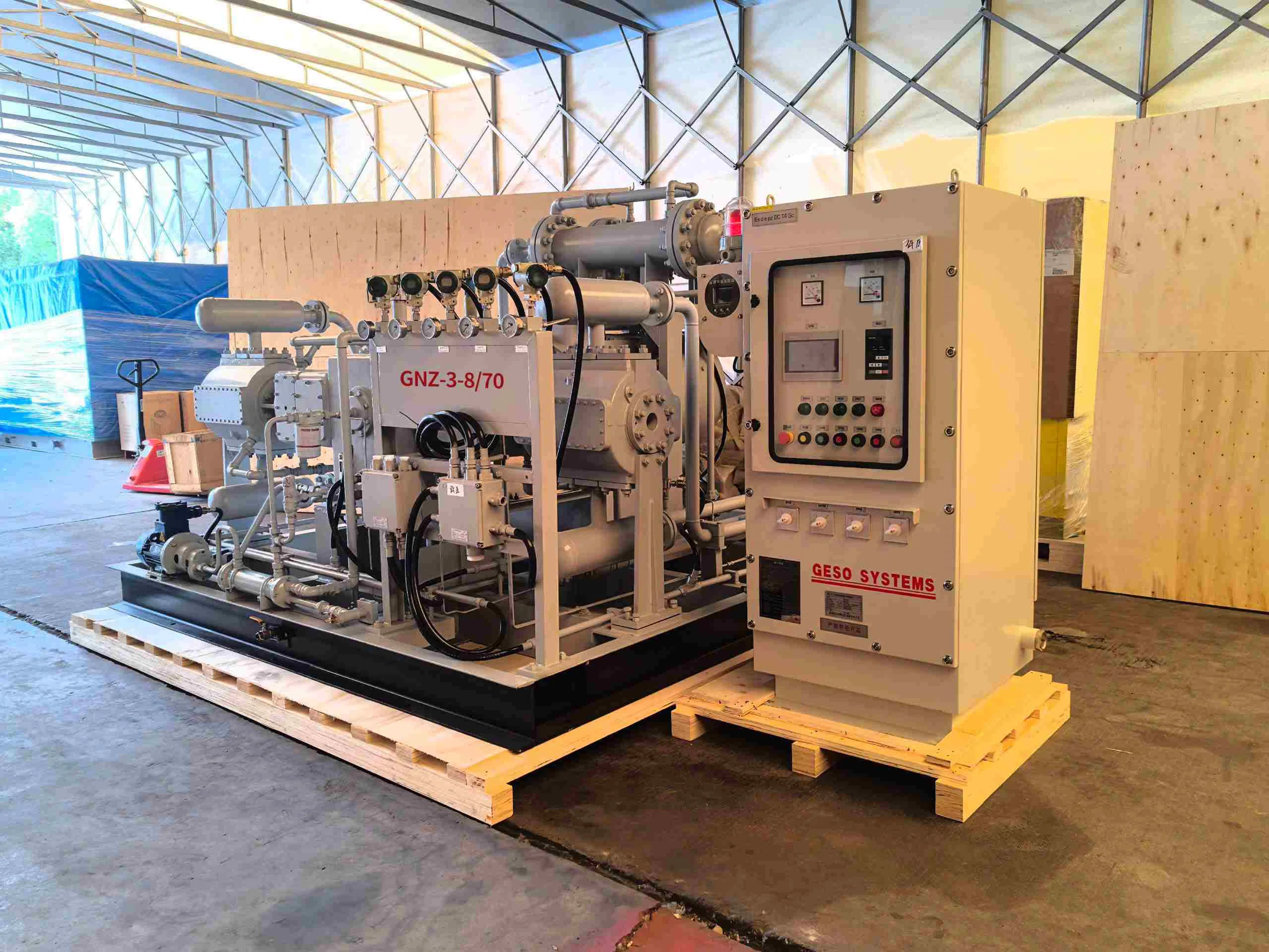 GNZ-3-8/70 Azot Booster Kompresörü Hindistan'daki Açık Deniz Sondaj Projesi için Teslim Edildi